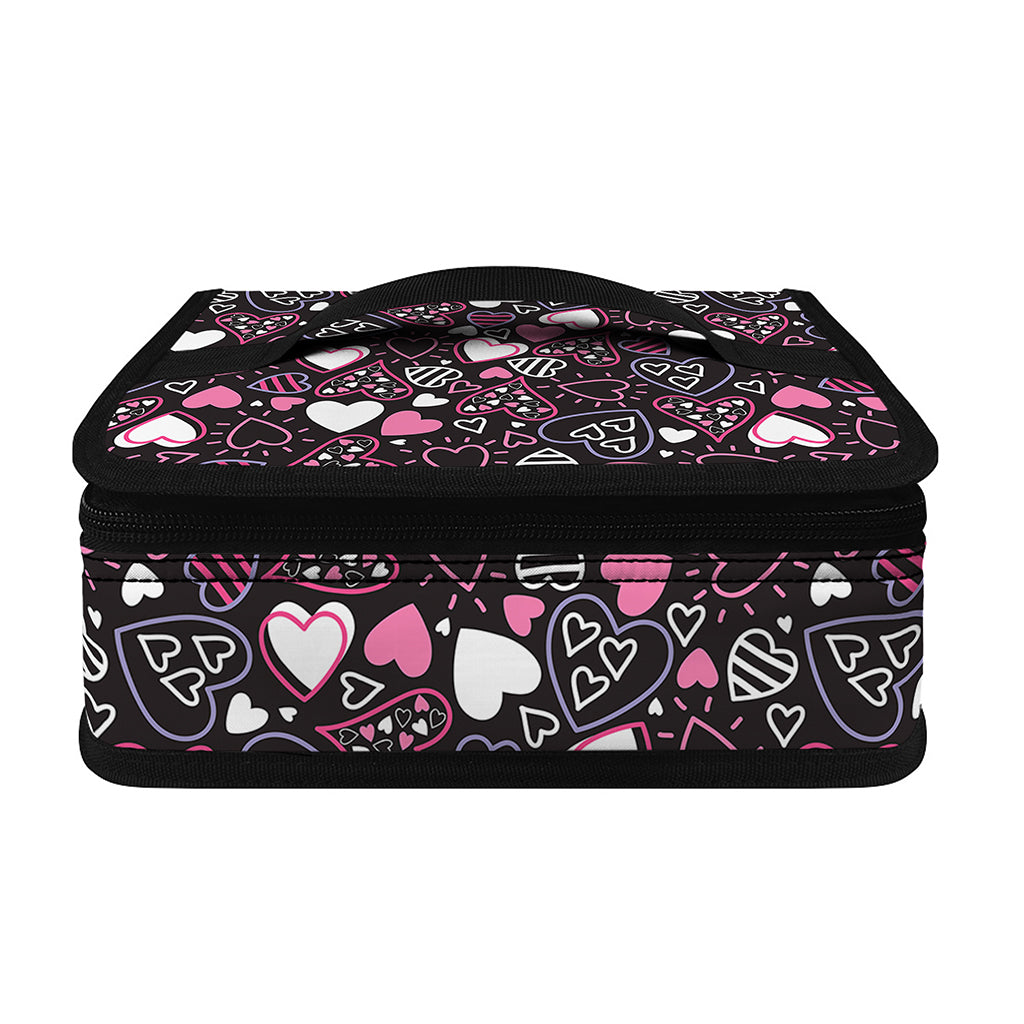 Cute Girly Heart Pattern Print Small Lunch Bag