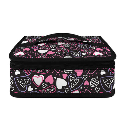Cute Girly Heart Pattern Print Small Lunch Bag