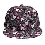 Cute Girly Heart Pattern Print Snapback Cap