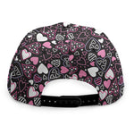 Cute Girly Heart Pattern Print Snapback Cap