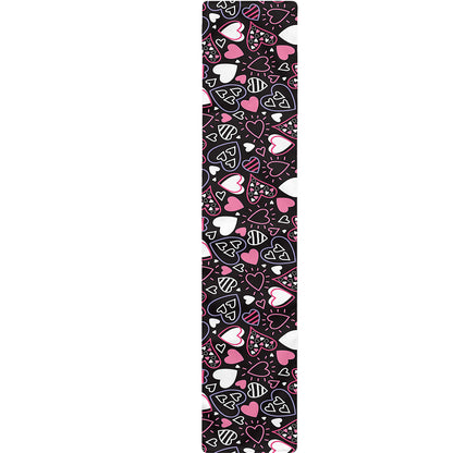 Cute Girly Heart Pattern Print Table Runner