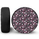 Cute Girly Heart Pattern Print Tire Cover