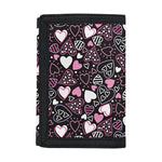 Cute Girly Heart Pattern Print Trifold Wallet