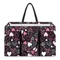 Cute Girly Heart Pattern Print Utility Tote Bag