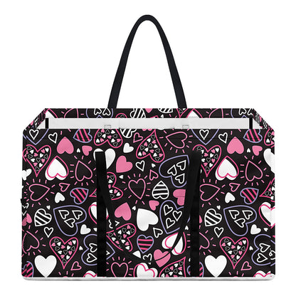 Cute Girly Heart Pattern Print Utility Tote Bag