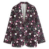 Cute Girly Heart Pattern Print Women's Blazer