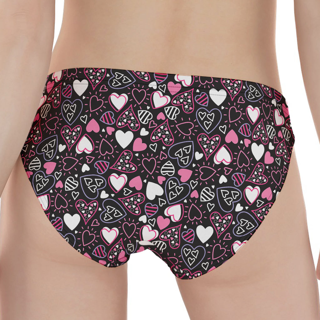 Cute Girly Heart Pattern Print Women's Panties