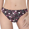 Cute Girly Heart Pattern Print Women's Thong