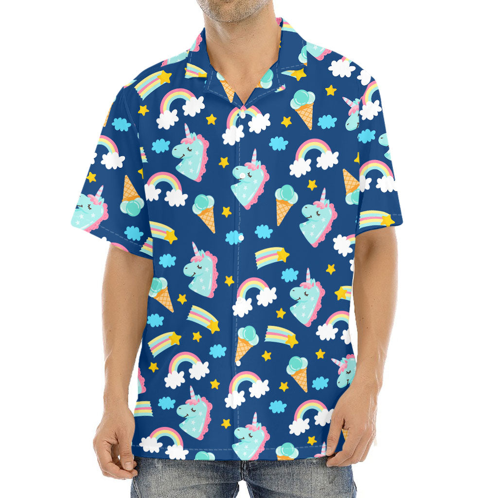 Cute Girly Unicorn Pattern Print Aloha Shirt