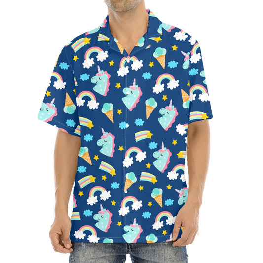 Cute Girly Unicorn Pattern Print Aloha Shirt