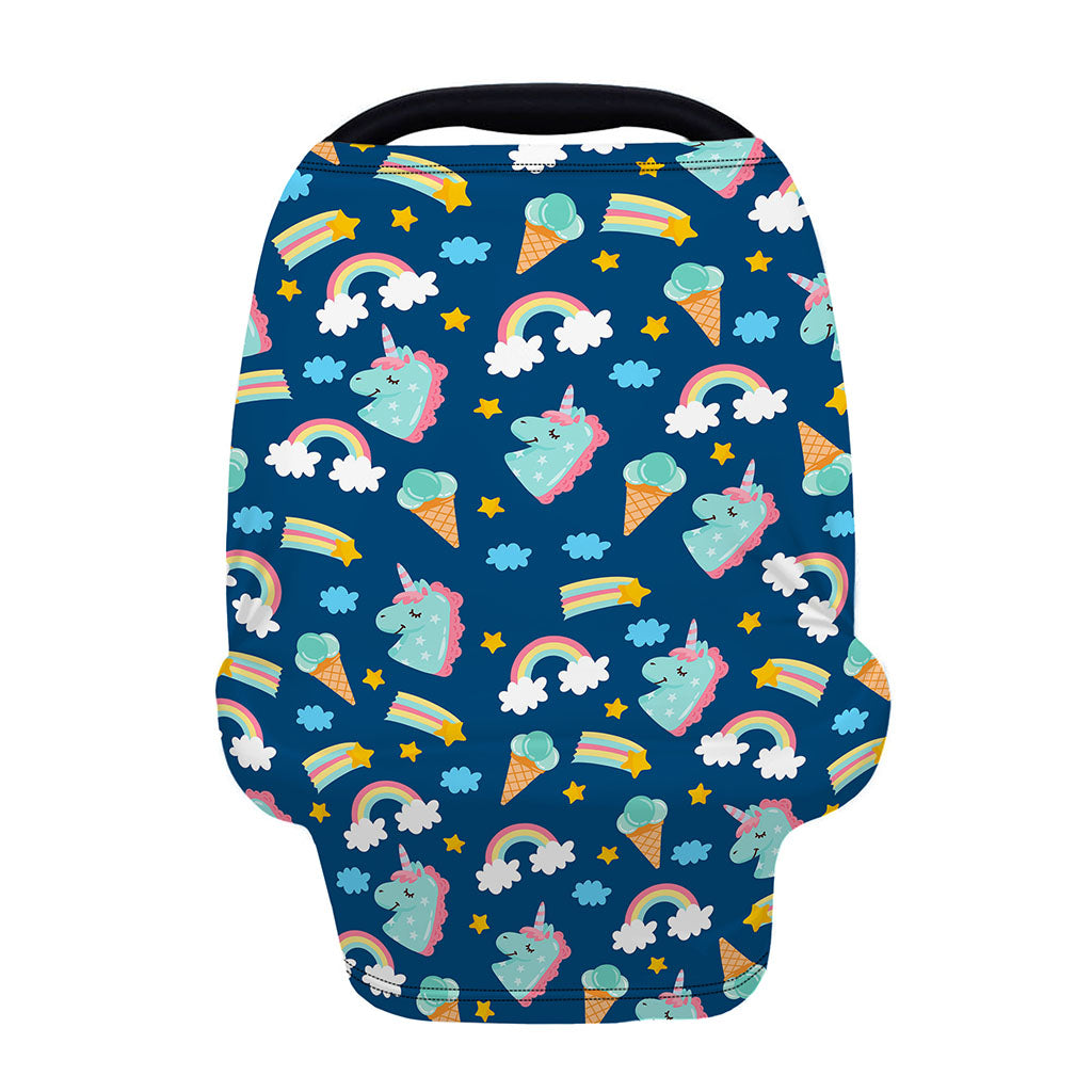 Cute Girly Unicorn Pattern Print Baby Seat Cover