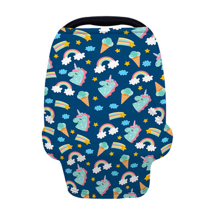 Cute Girly Unicorn Pattern Print Baby Seat Cover