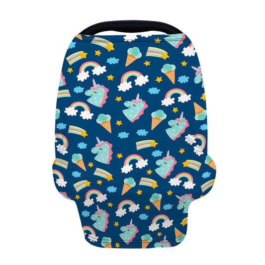 Cute Girly Unicorn Pattern Print Baby Seat Cover