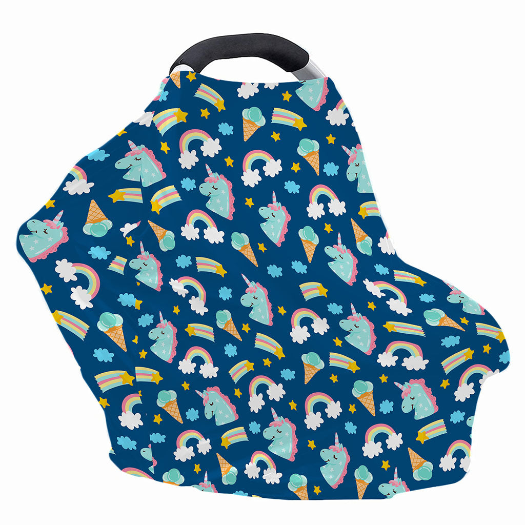 Cute Girly Unicorn Pattern Print Baby Seat Cover