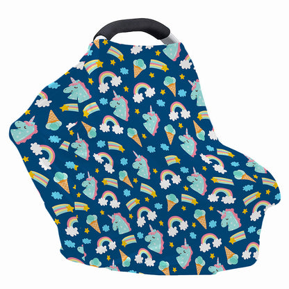 Cute Girly Unicorn Pattern Print Baby Seat Cover