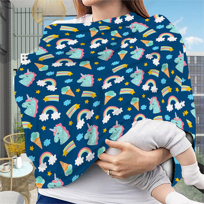 Cute Girly Unicorn Pattern Print Baby Seat Cover