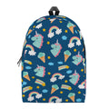 Cute Girly Unicorn Pattern Print School Backpack