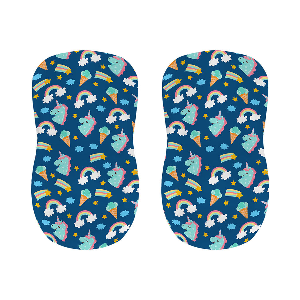 Cute Girly Unicorn Pattern Print Bar Stool Covers