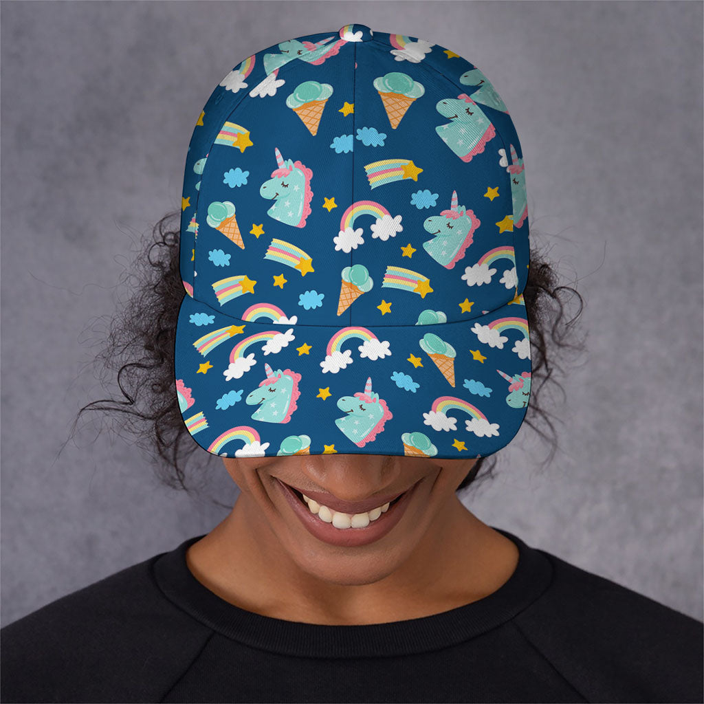 Cute Girly Unicorn Pattern Print Baseball Cap