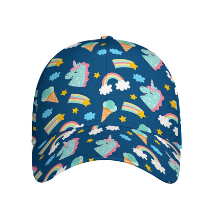 Cute Girly Unicorn Pattern Print Baseball Cap