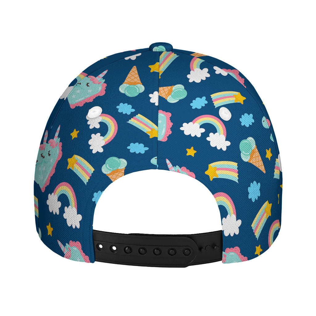 Cute Girly Unicorn Pattern Print Baseball Cap