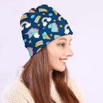Cute Girly Unicorn Pattern Print Beanie