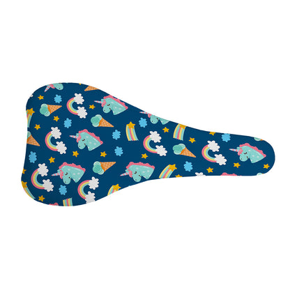 Cute Girly Unicorn Pattern Print Bicycle Seat Cover