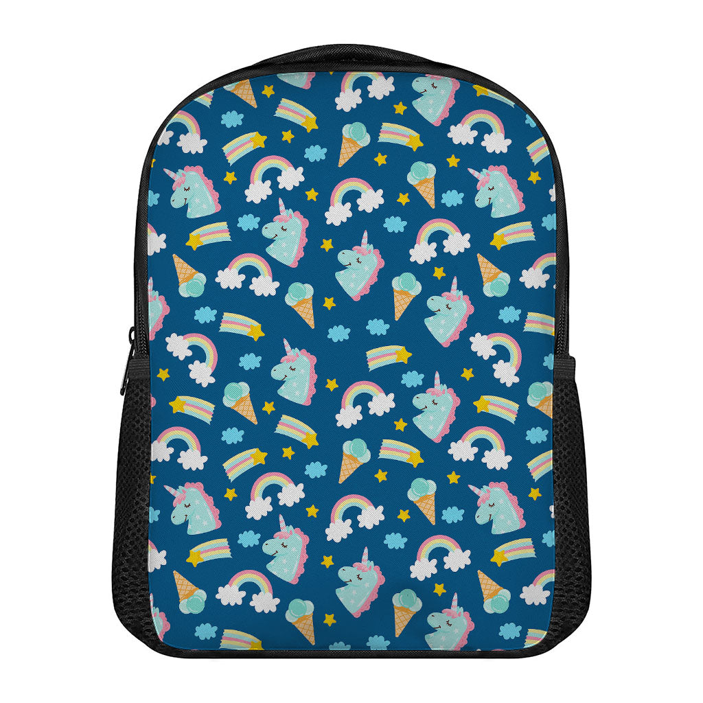 Cute Girly Unicorn Pattern Print Casual Backpack