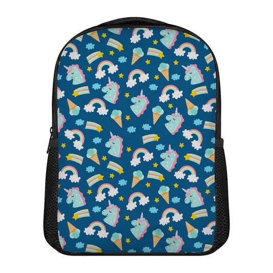 Cute Girly Unicorn Pattern Print Casual Backpack