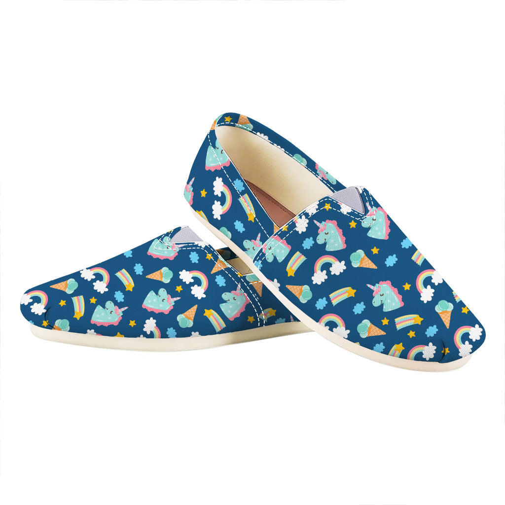 Cute Girly Unicorn Pattern Print Casual Shoes