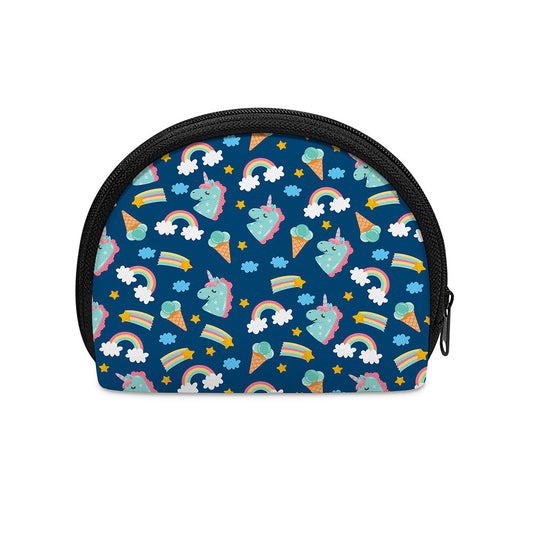 Cute Girly Unicorn Pattern Print Coin Purse