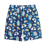 Cute Girly Unicorn Pattern Print Cotton Shorts