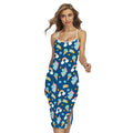 Cute Girly Unicorn Pattern Print Cross Back Cami Dress