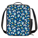 Cute Girly Unicorn Pattern Print Crossbody Lunch Bag