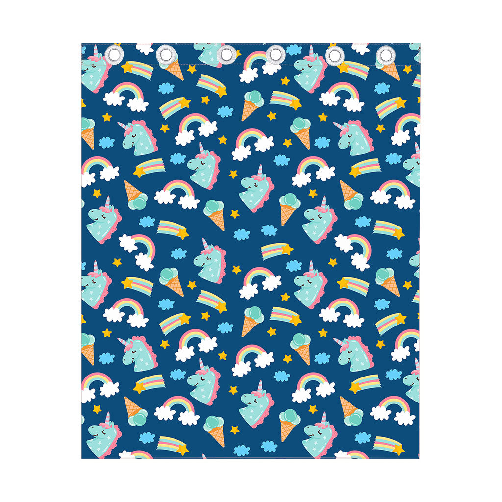Cute Girly Unicorn Pattern Print Curtain