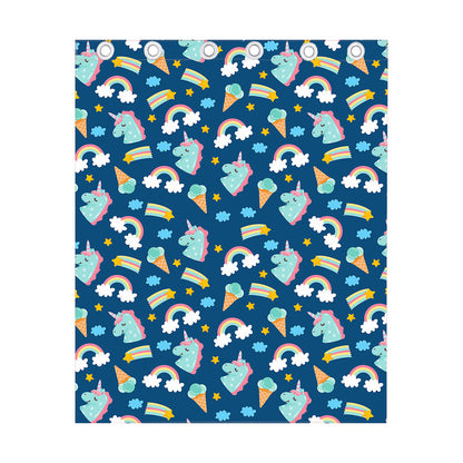 Cute Girly Unicorn Pattern Print Curtain