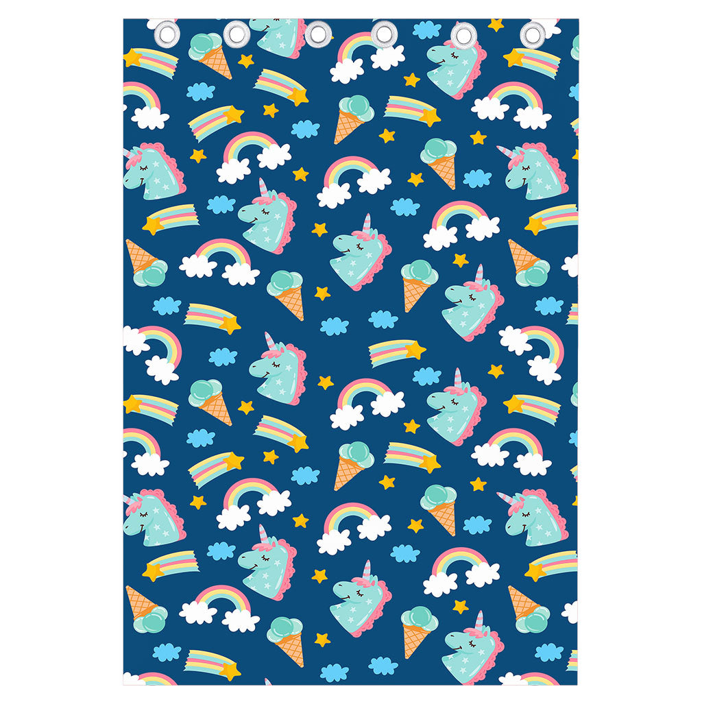 Cute Girly Unicorn Pattern Print Curtain