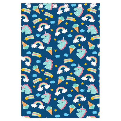 Cute Girly Unicorn Pattern Print Curtain