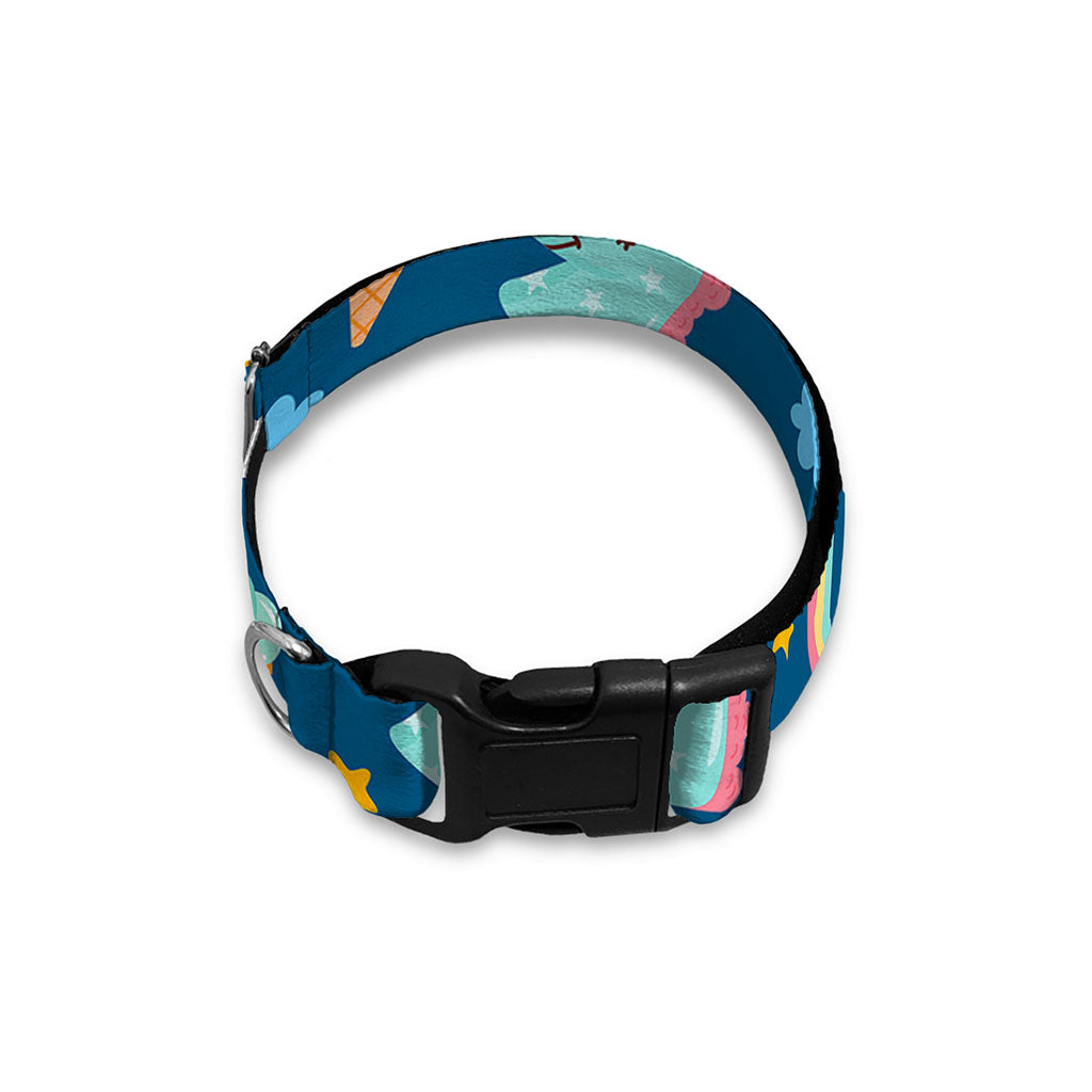 Cute Girly Unicorn Pattern Print Dog Collar