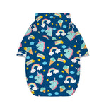 Cute Girly Unicorn Pattern Print Dog Zip Up Hoodie