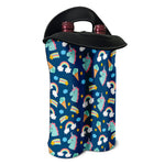 Cute Girly Unicorn Pattern Print Double Neoprene Wine Tote