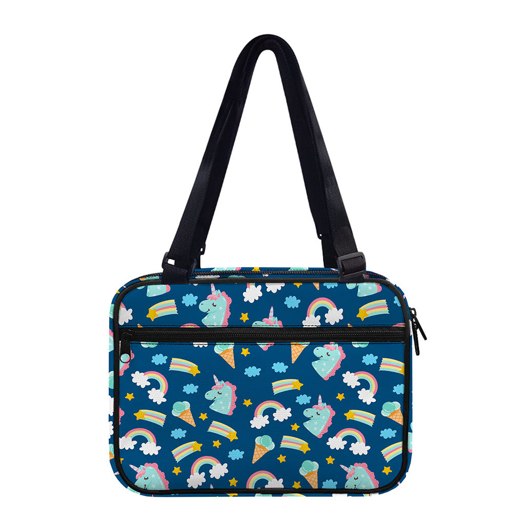 Cute Girly Unicorn Pattern Print Double Strap Bible Bag