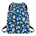 Cute Girly Unicorn Pattern Print Drawstring Backpack