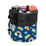 Cute Girly Unicorn Pattern Print Drawstring Makeup Bag