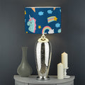 Cute Girly Unicorn Pattern Print Drum Lamp Shade
