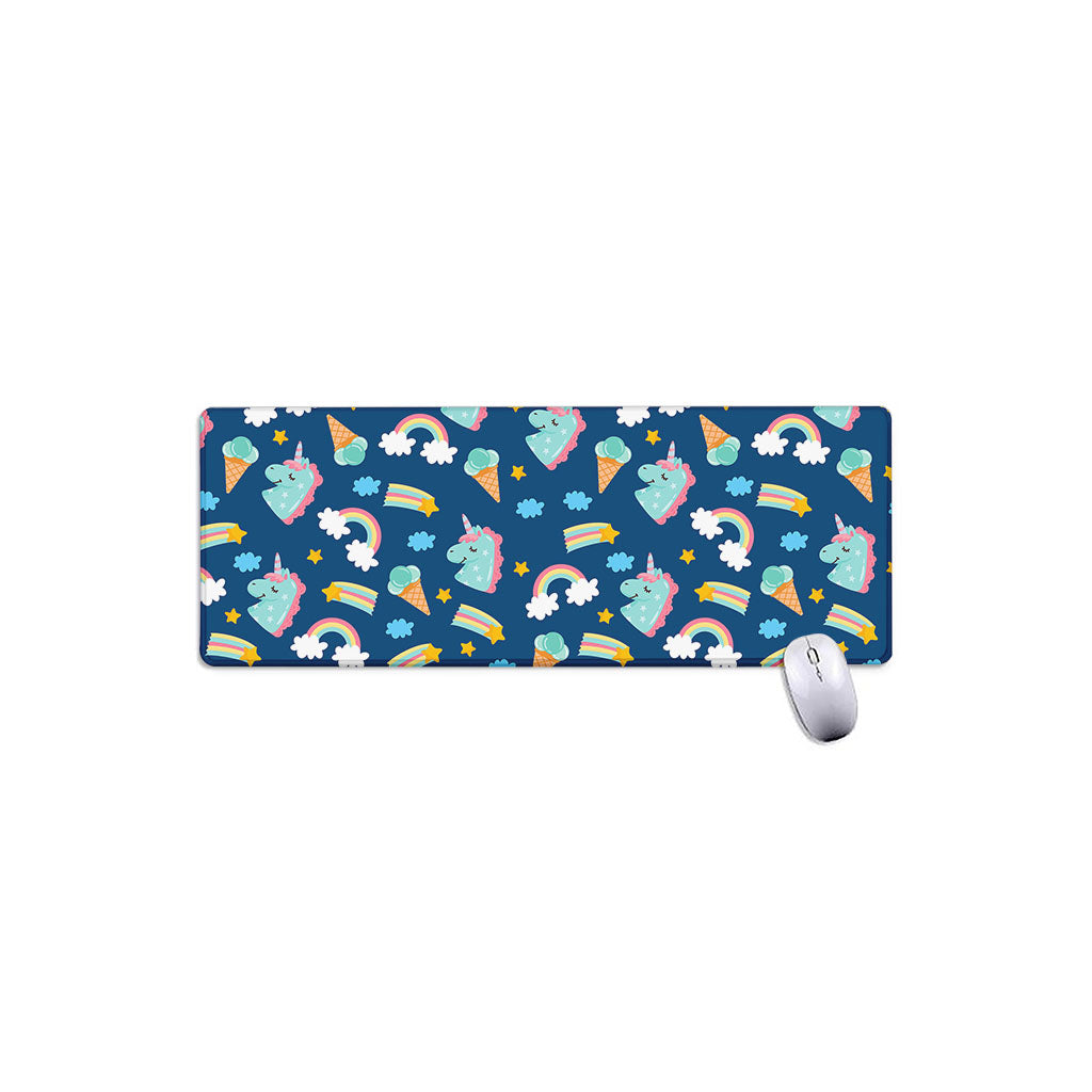 Cute Girly Unicorn Pattern Print Extended Mouse Pad