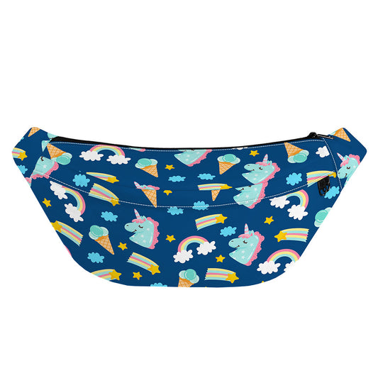 Cute Girly Unicorn Pattern Print Fanny Pack