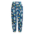 Cute Girly Unicorn Pattern Print Fleece Lined Knit Pants