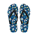Cute Girly Unicorn Pattern Print Flip Flops