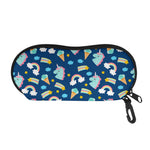 Cute Girly Unicorn Pattern Print Glasses Case